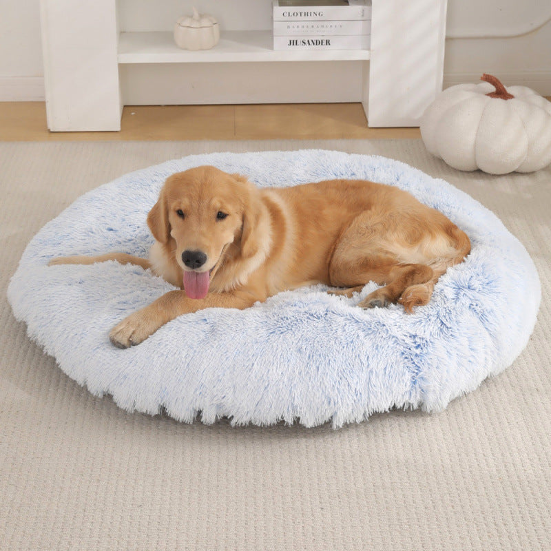 Round Pet Mat Plush Warm Sleep Dog Bed