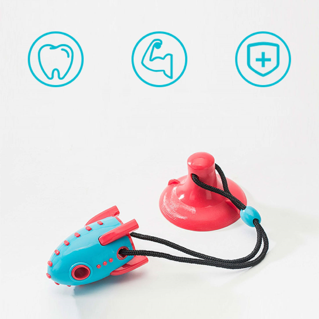 Rocket Leaking Food Dog Bite Pet Toys