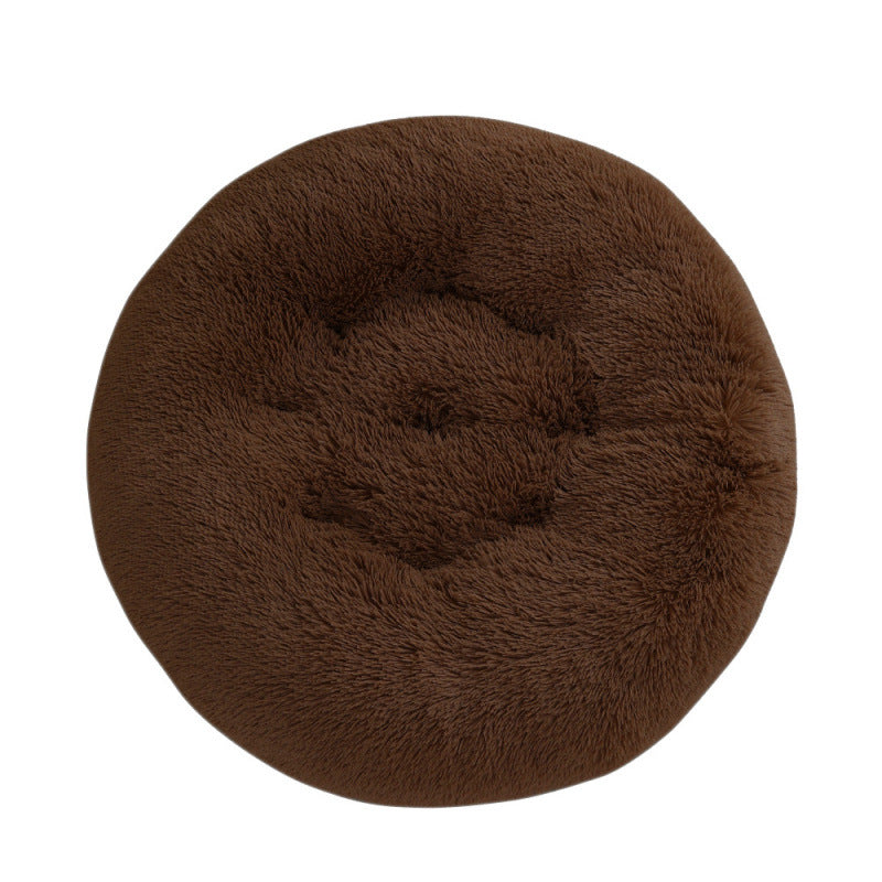 Round Pet Mat Plush Warm Sleep Dog Bed