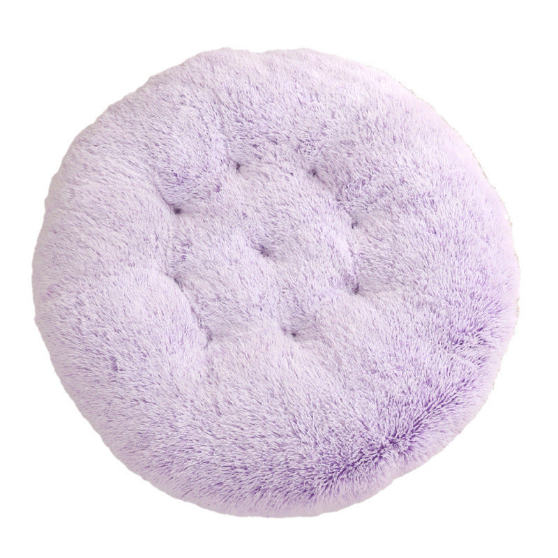 Round Pet Mat Plush Warm Sleep Dog Bed