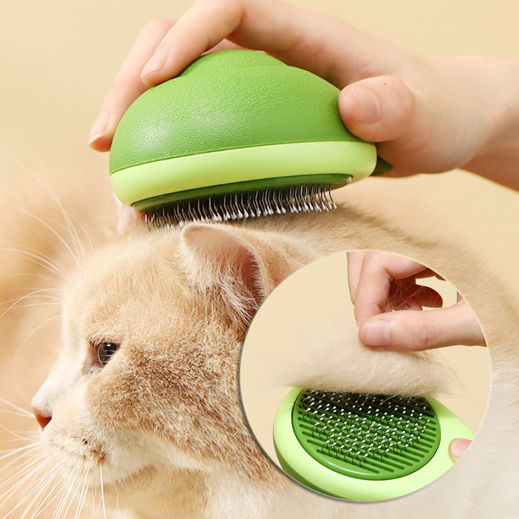 Avocado-Shaped Pet Grooming Brush Hair Remover for Cats & Dogs