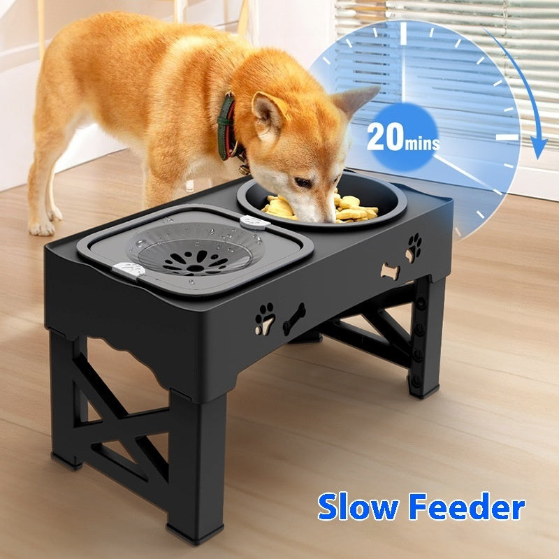 Pet Stainless Steel Feeder Double Dog Bowl