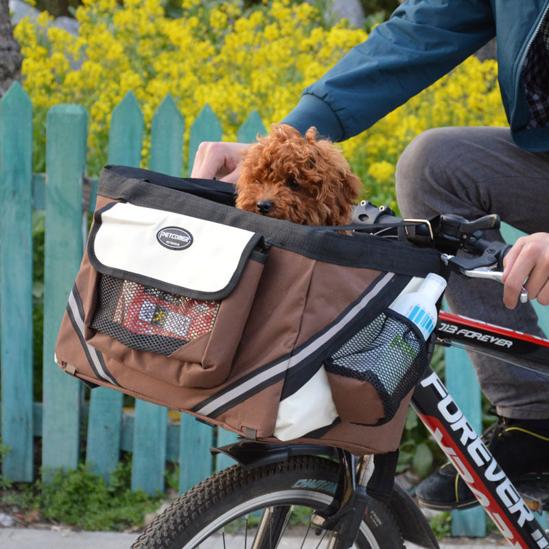 Pet Bicycle Front Carrier Bag for Cats & Dogs