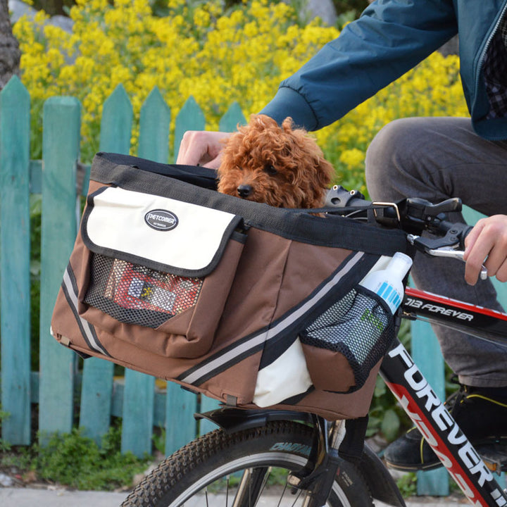 Pet Bicycle Front Carrier Bag for Cats & Dogs