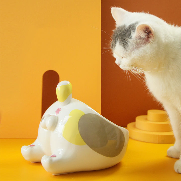 Ceramic Pet Feeding Holder Bowl