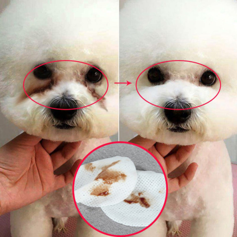 Pet Eye Cleaning Wipes Gentle Tear Stain Removal for Dogs & Cats