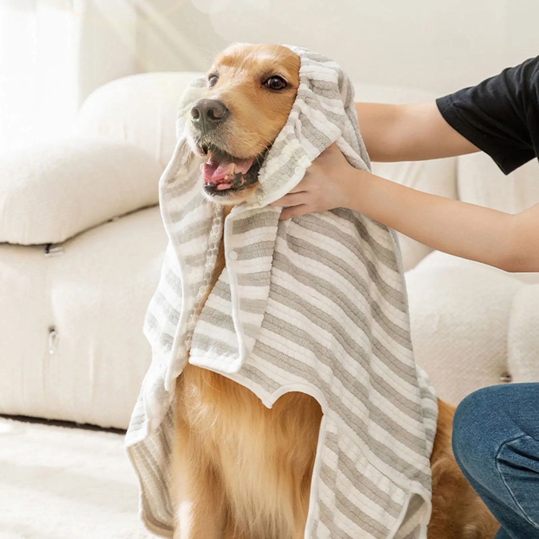 Ultra-Absorbent Dog Bath Towel Quick-Dry, Thickened for All Sizes
