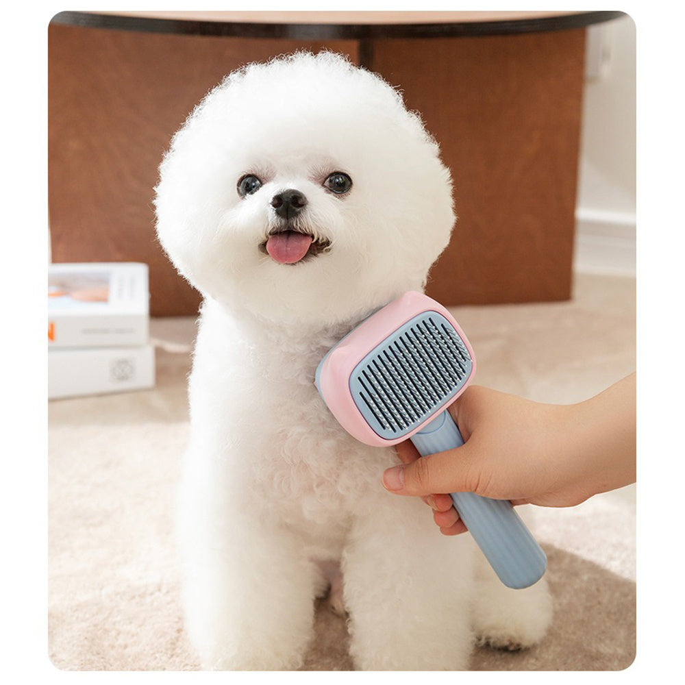 Pet Deshedding & Dematting Brush Reduces Shedding for Dogs & Cats