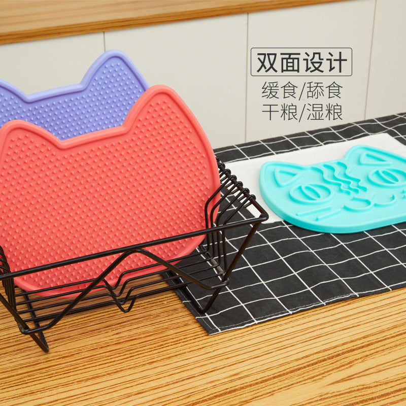 Tongue Licking Pet Double-Sided Slow Food Bowl