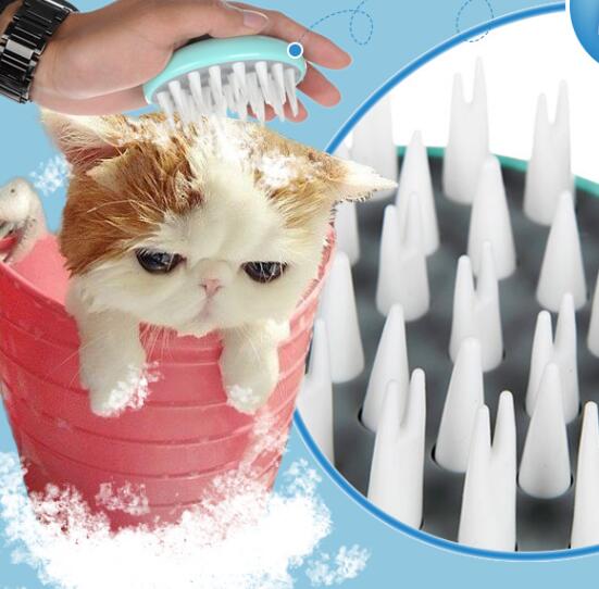 Pet Massage Bath Brush Grooming & Cleaning Comb for Dogs & Puppies