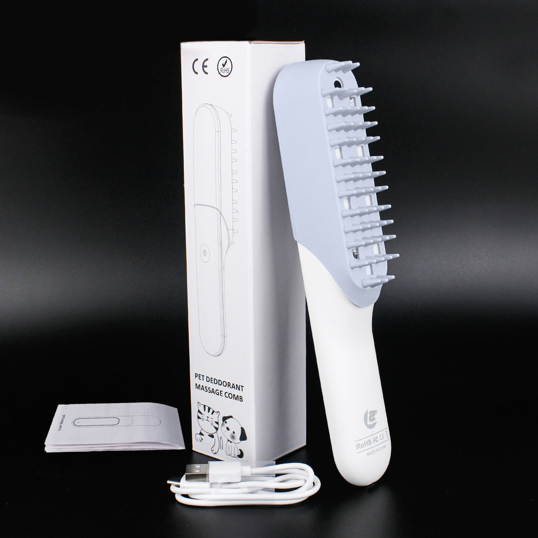 Pet Silicone Massage Brush Grooming, Deodorizing & Fur Removal Tool