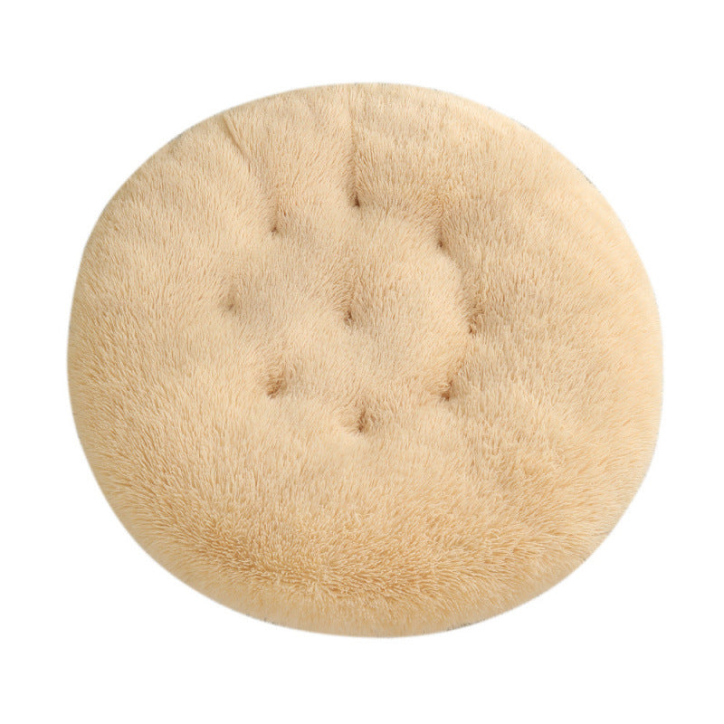 Round Pet Mat Plush Warm Sleep Dog Bed