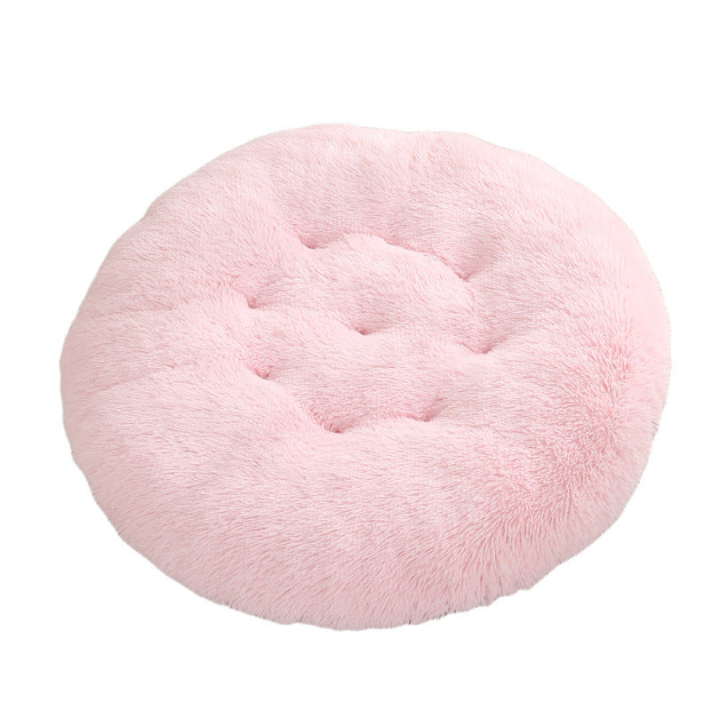 Round Pet Mat Plush Warm Sleep Dog Bed