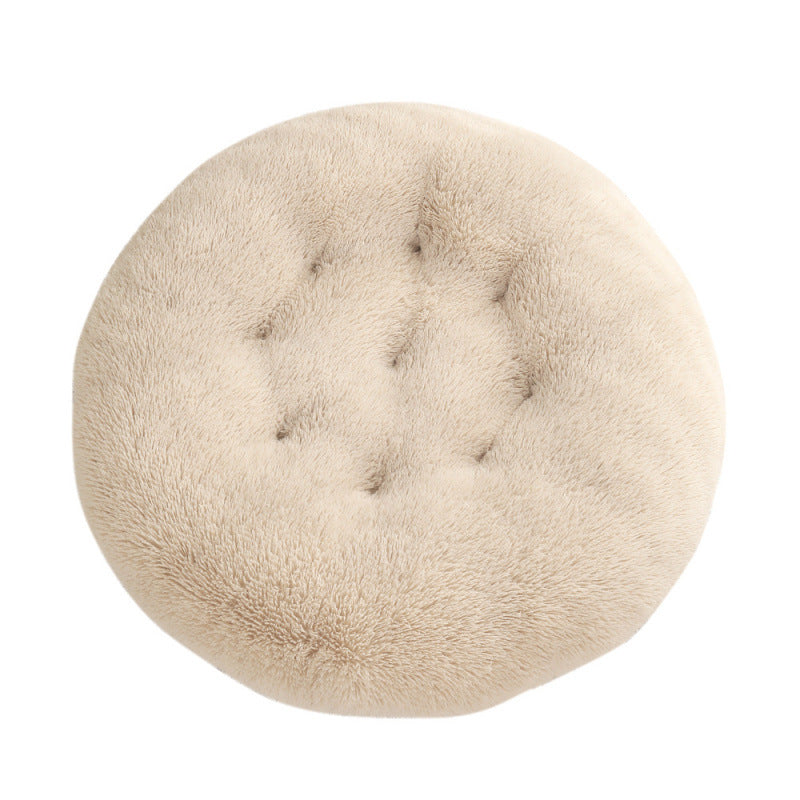 Round Pet Mat Plush Warm Sleep Dog Bed