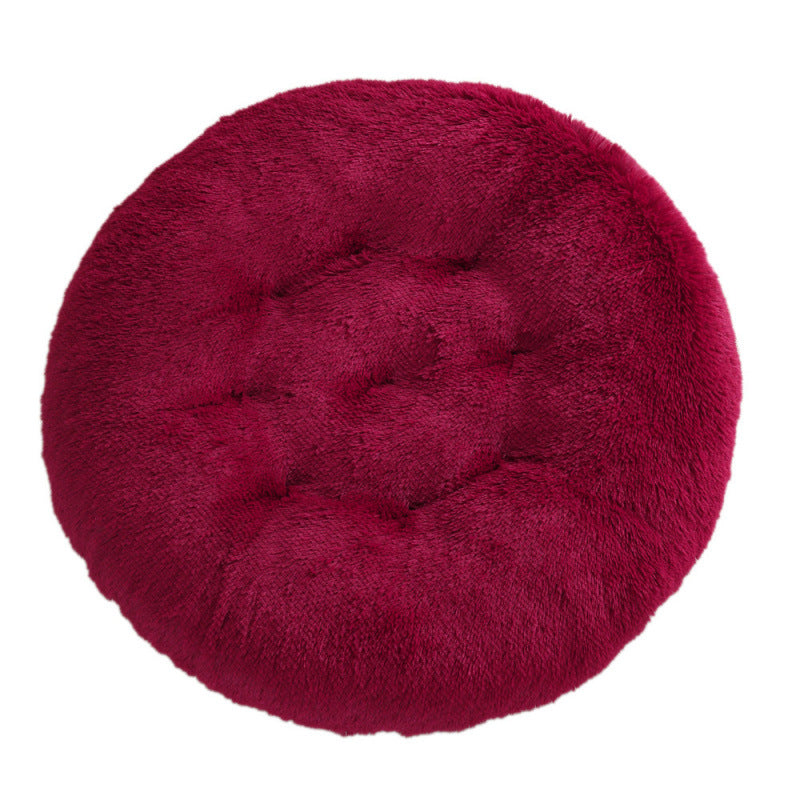 Round Pet Mat Plush Warm Sleep Dog Bed