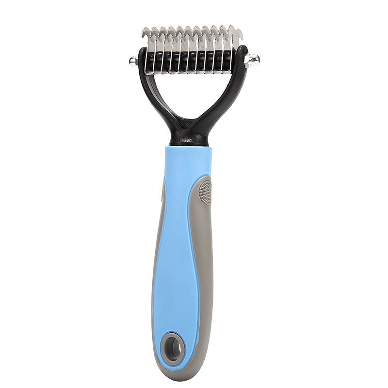 Stainless Double-Sided Pet Brush Dematting & Hair Removal Tool