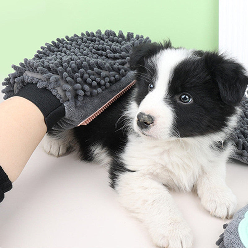 2-in-1 Pet Grooming Glove Brushing, Massaging & Bathing Brush for Dogs & Cats