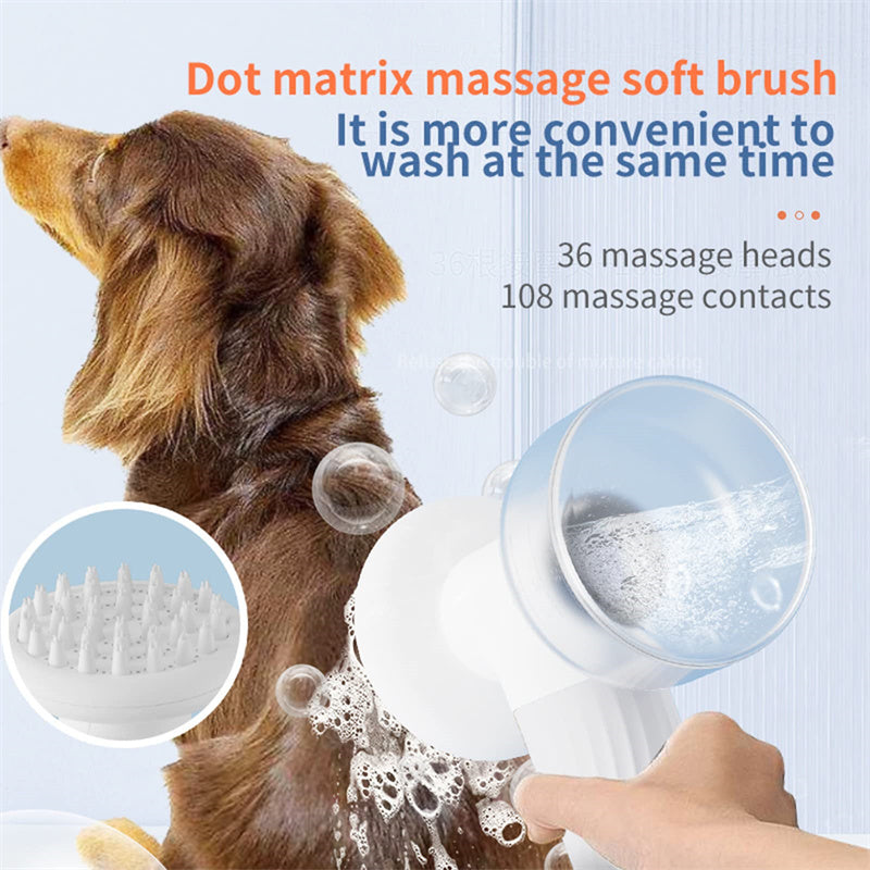 Automatic Foaming Pet Bath Brush Electric Groomer