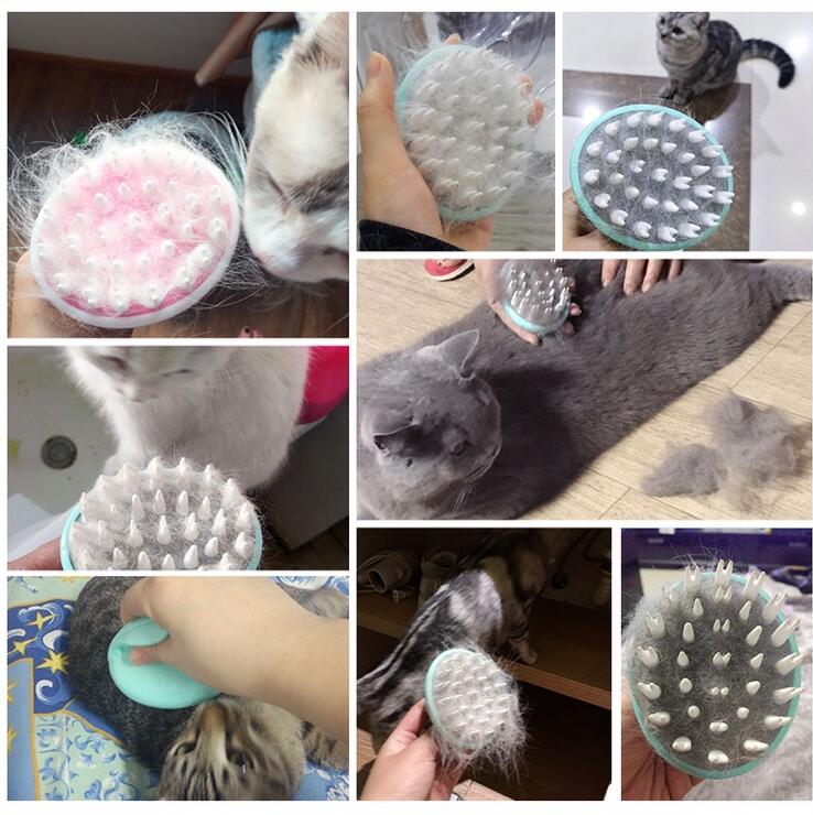 Pet Massage Bath Brush Grooming & Cleaning Comb for Dogs & Puppies