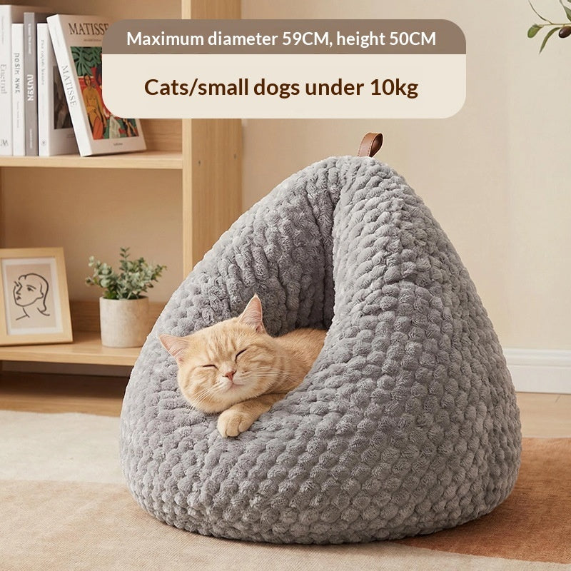 Creative Cartoon Thickened Warm Pet Bed For Winter