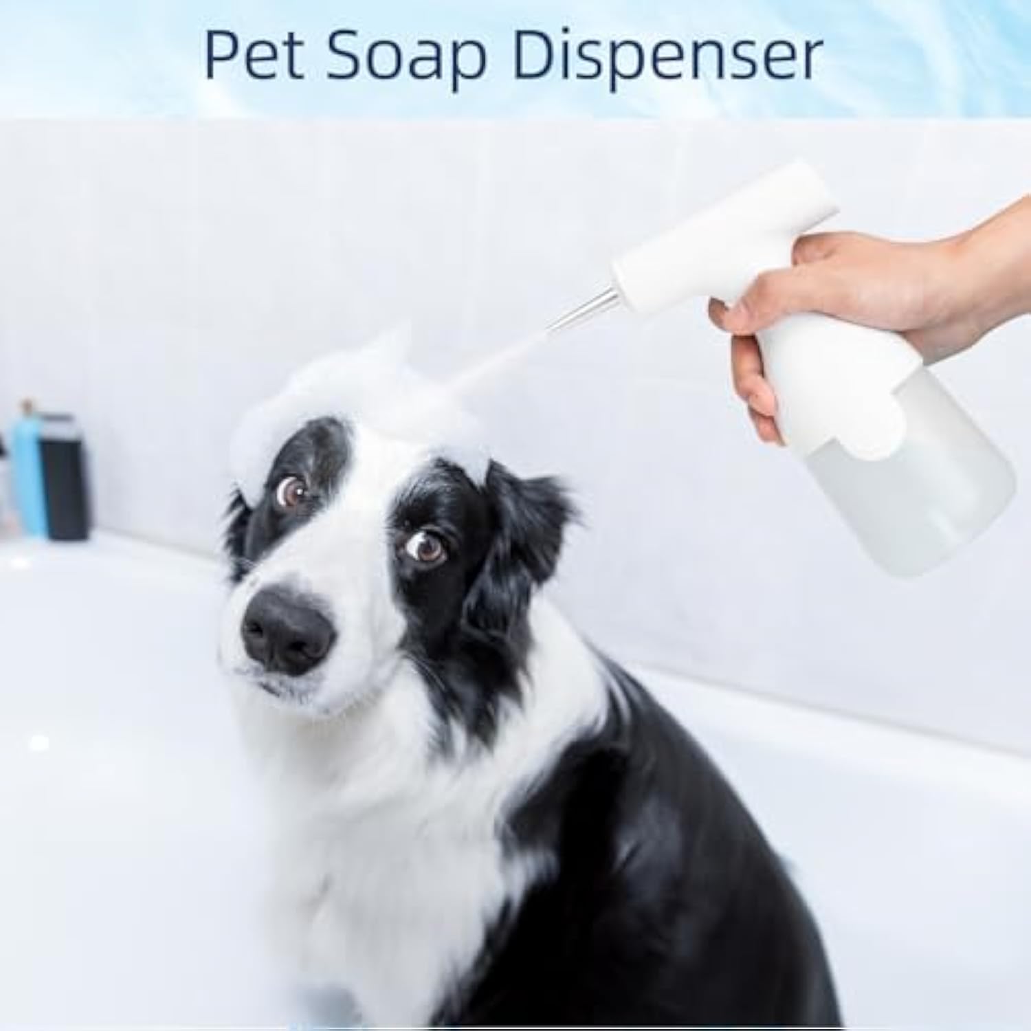 Electric Pet Foam Soap Dispenser Rechargeable USB for Dog Bath & Kitchen