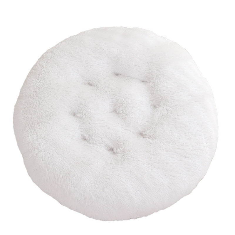 Round Pet Mat Plush Warm Sleep Dog Bed
