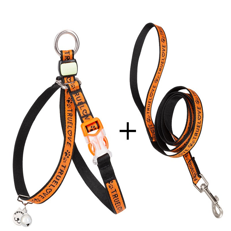 Cat Bell Vest Harness with Leash