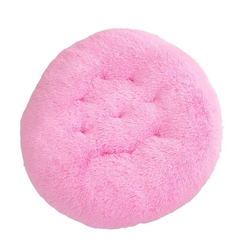 Round Pet Mat Plush Warm Sleep Dog Bed