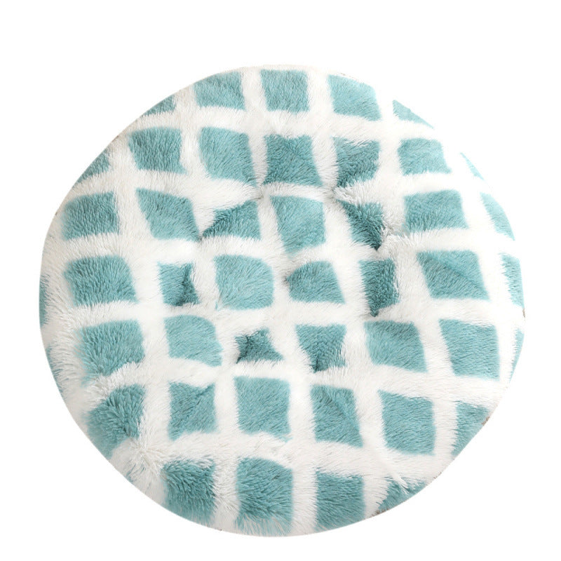 Round Pet Mat Plush Warm Sleep Dog Bed