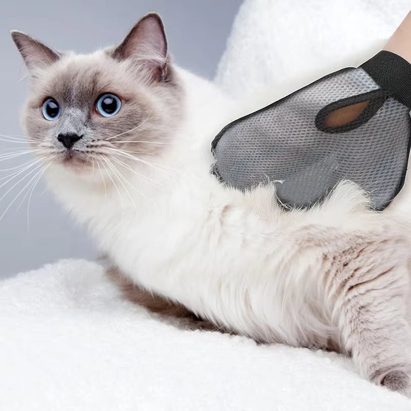 Cat & Dog Hair Removal Glove Silicone Grooming & Bath Massage Brush