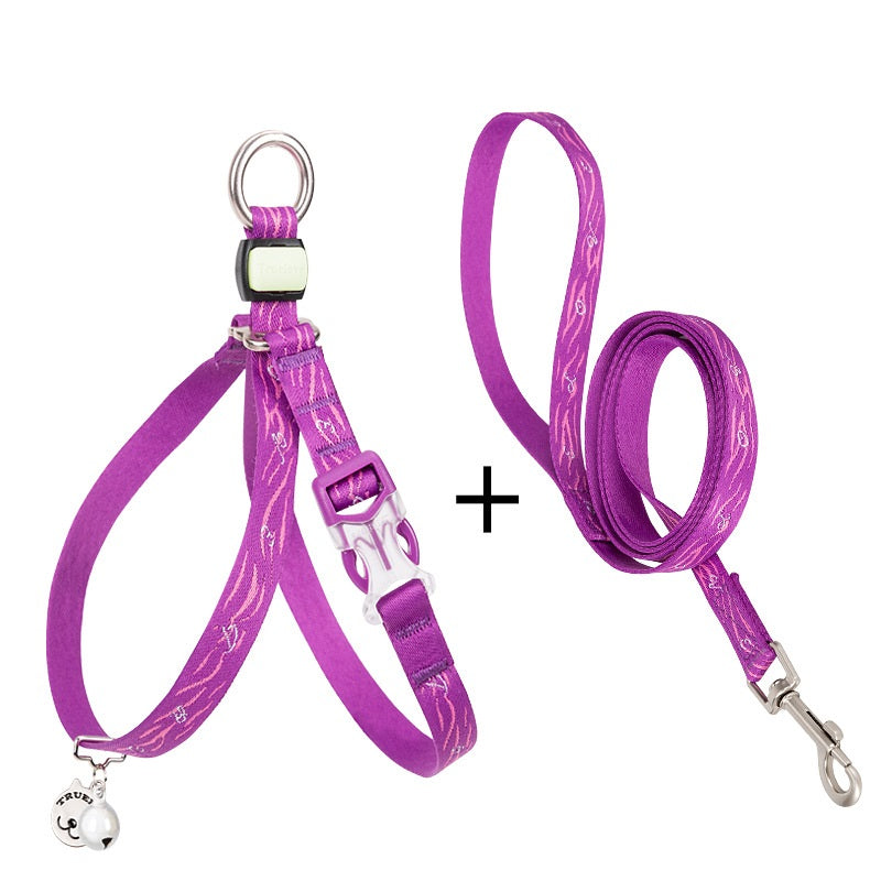 Cat Bell Vest Harness with Leash