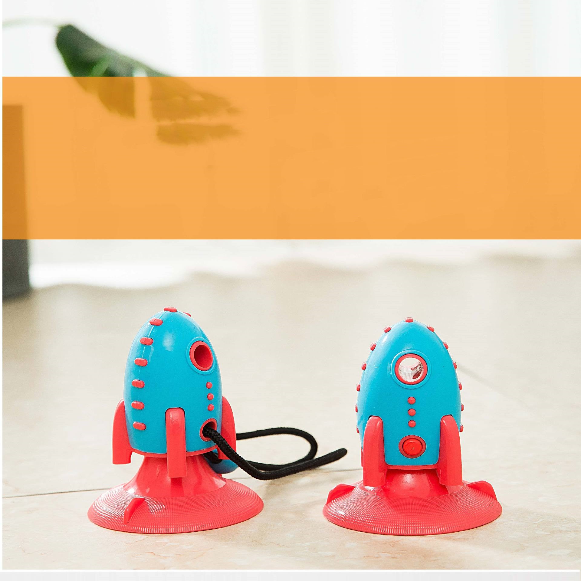 Rocket Leaking Food Dog Bite Pet Toys