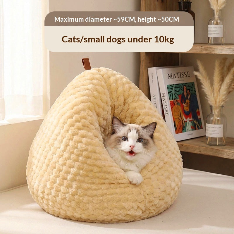 Creative Cartoon Thickened Warm Pet Bed For Winter