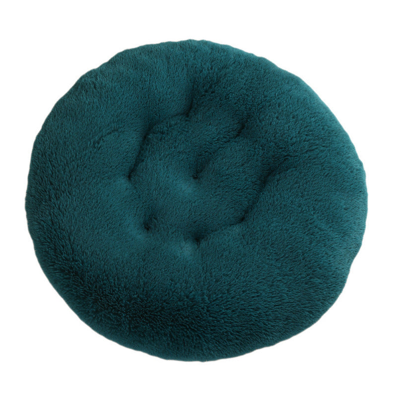 Round Pet Mat Plush Warm Sleep Dog Bed