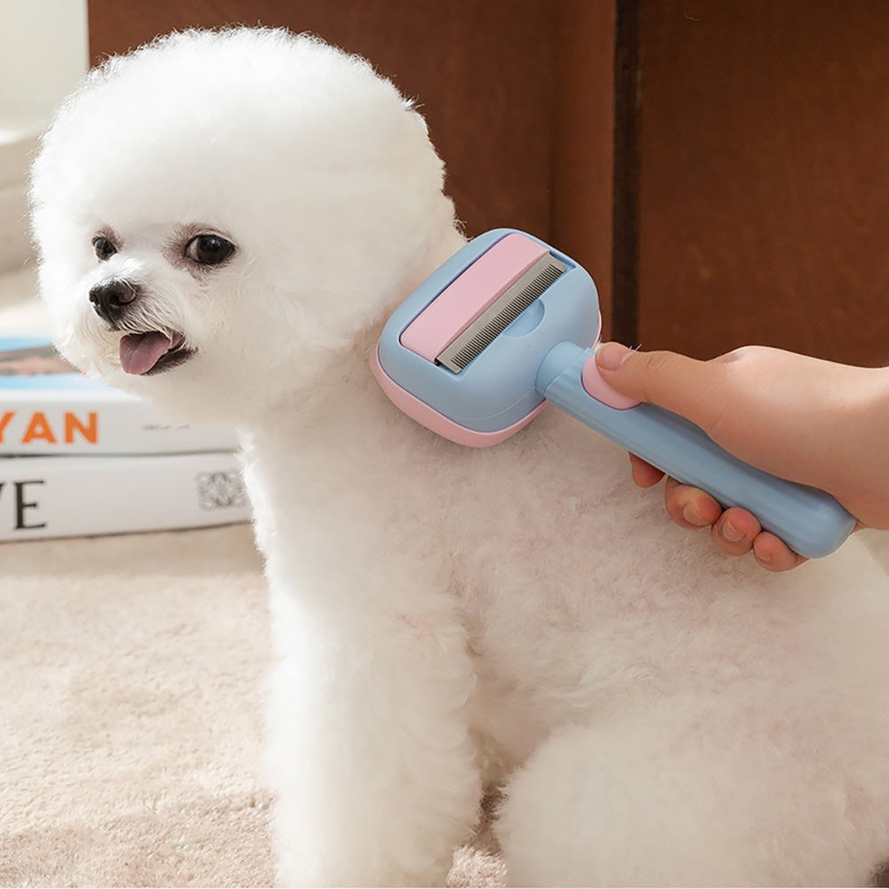 Pet Deshedding & Dematting Brush Reduces Shedding for Dogs & Cats