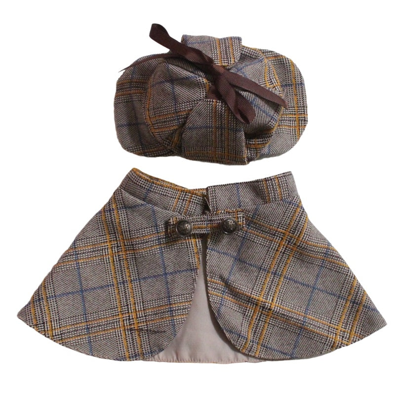 Detective Cloak Hat Suit Funny Pet Clothes