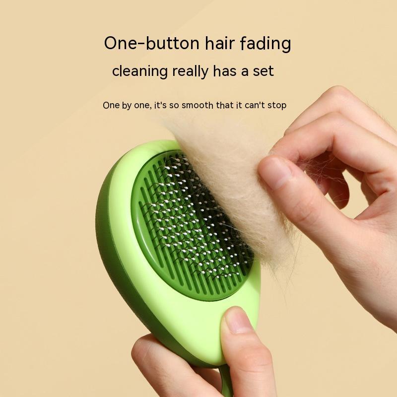 Avocado-Shaped Pet Grooming Brush Hair Remover for Cats & Dogs