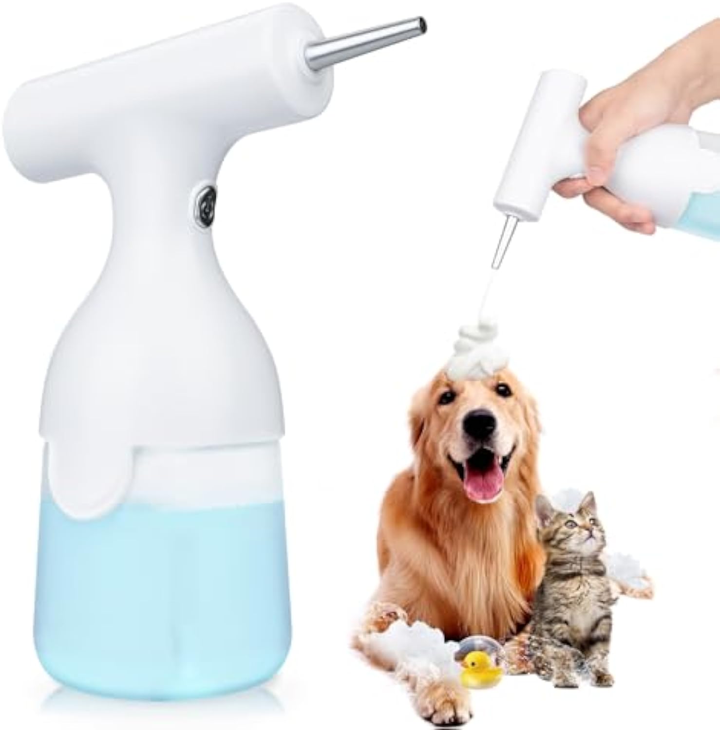 Electric Pet Foam Soap Dispenser Rechargeable USB for Dog Bath & Kitchen