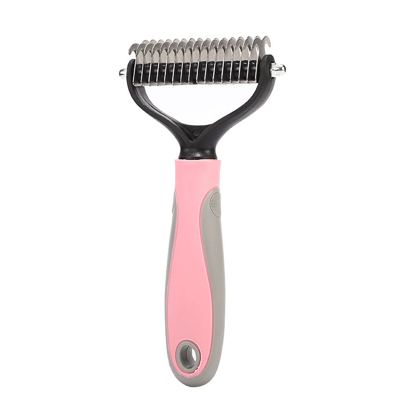 Stainless Double-Sided Pet Brush Dematting & Hair Removal Tool