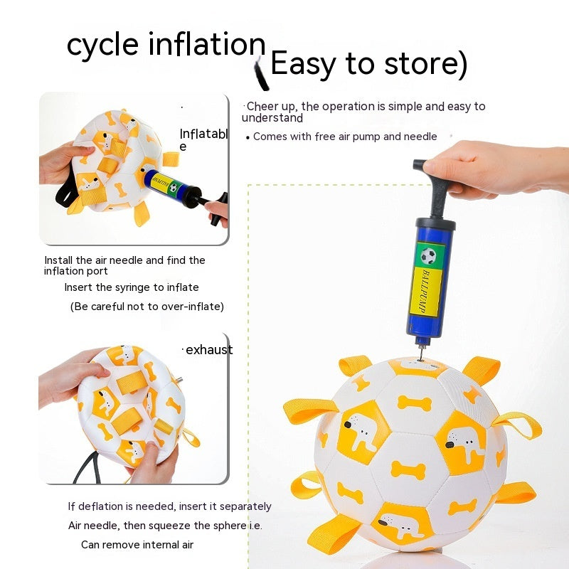 Pet Sporty Bite Chew Teething Ball With Cute Printing