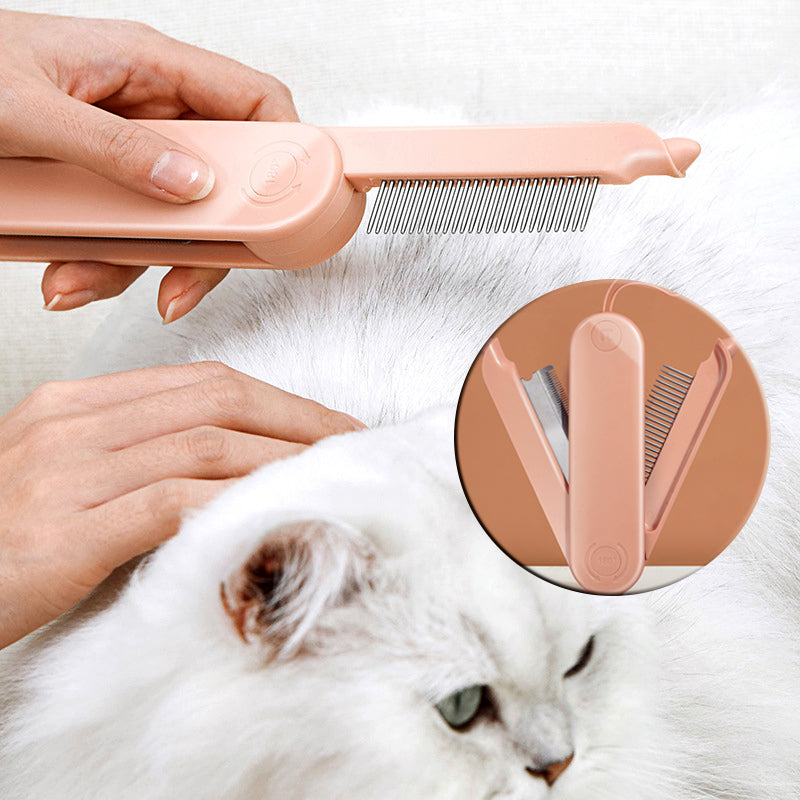Pet Dematting Comb Grooming & Hair Removal Brush for Dogs & Cats