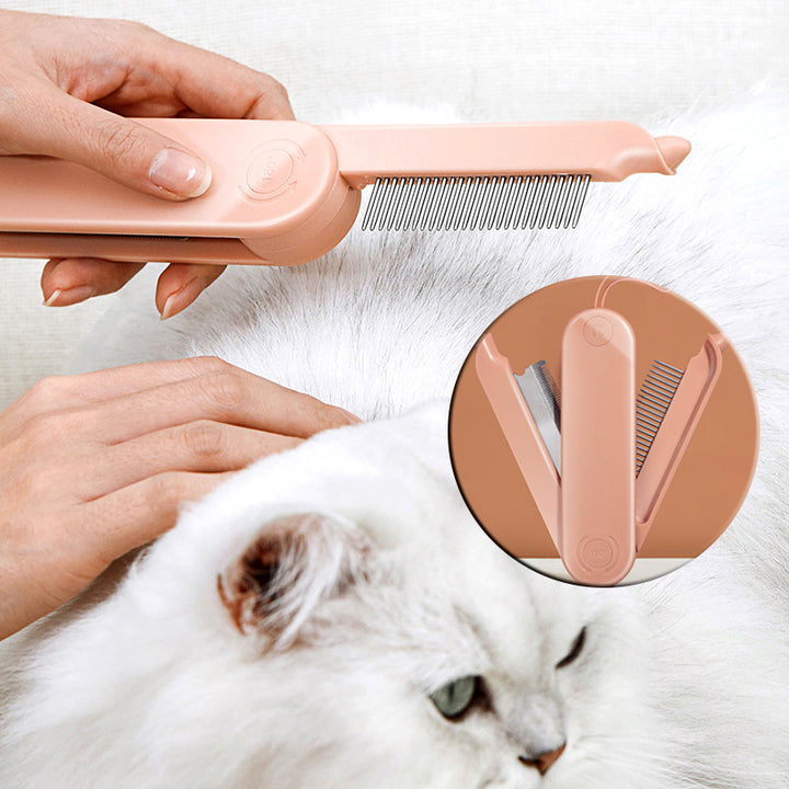 Pet Dematting Comb Grooming & Hair Removal Brush for Dogs & Cats