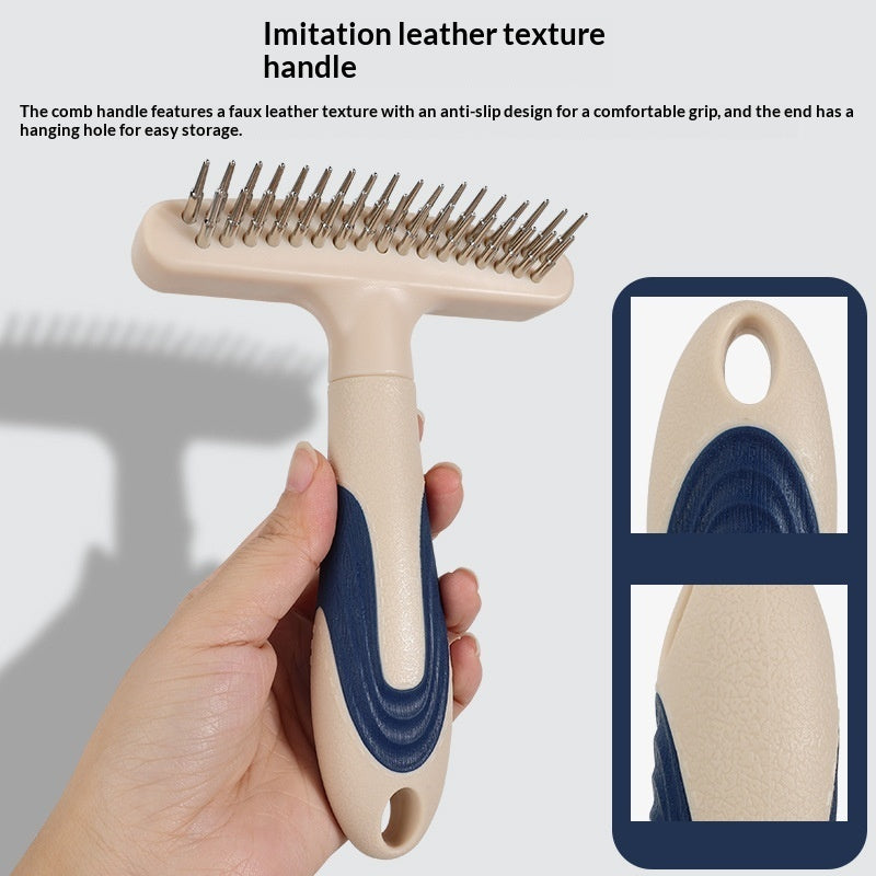 Pet Grooming Brush Removes Loose Hair & Detangles Fur