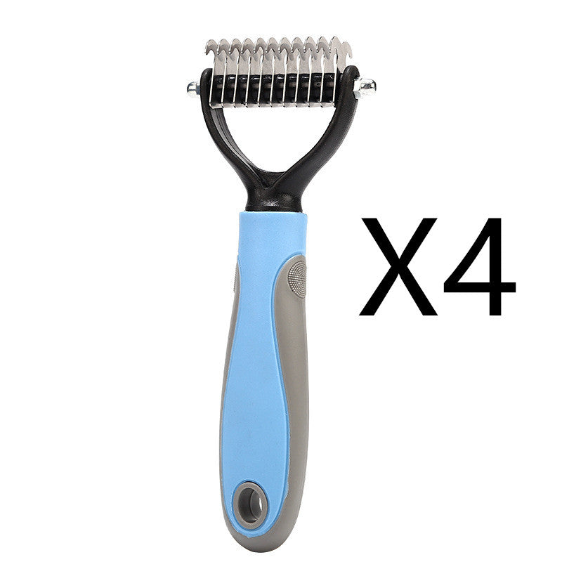 Stainless Double-Sided Pet Brush Dematting & Hair Removal Tool