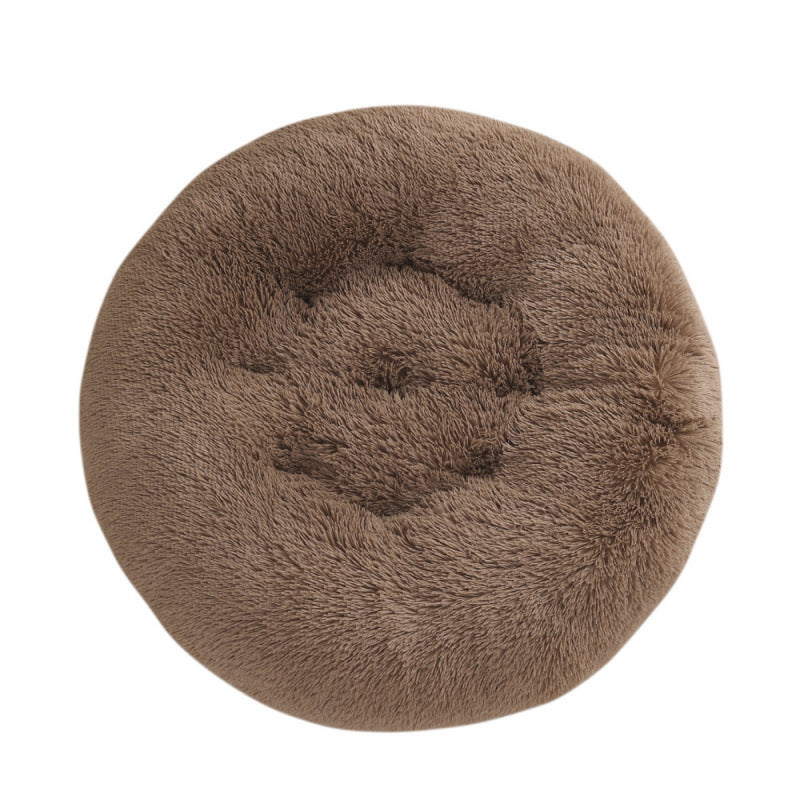 Round Pet Mat Plush Warm Sleep Dog Bed