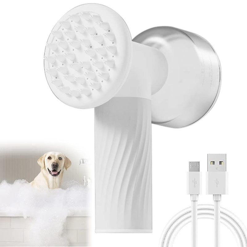 Automatic Foaming Pet Bath Brush Electric Groomer
