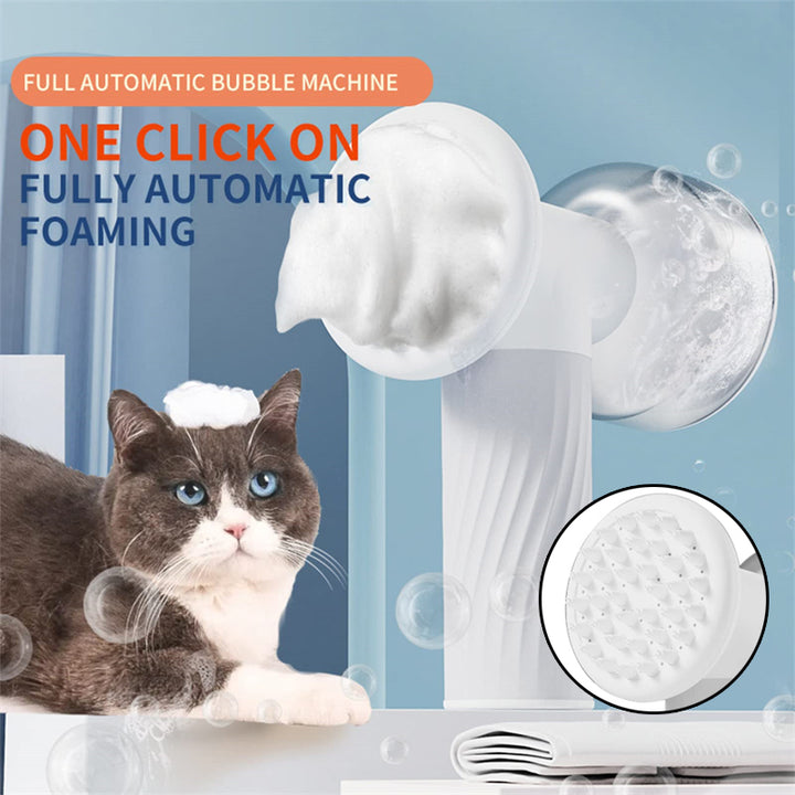 Automatic Foaming Pet Bath Brush Electric Groomer