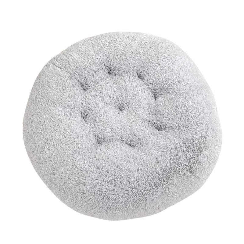 Round Pet Mat Plush Warm Sleep Dog Bed