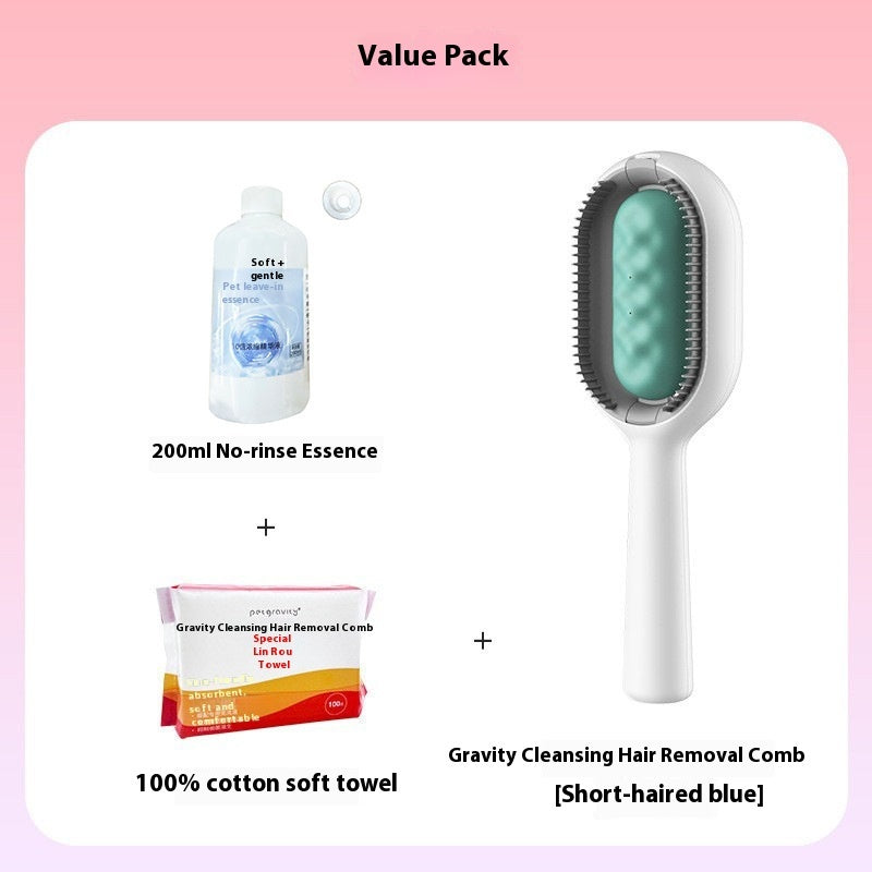 Pet Dematting & Grooming Brush Hair Removal Comb for Dogs & Cats