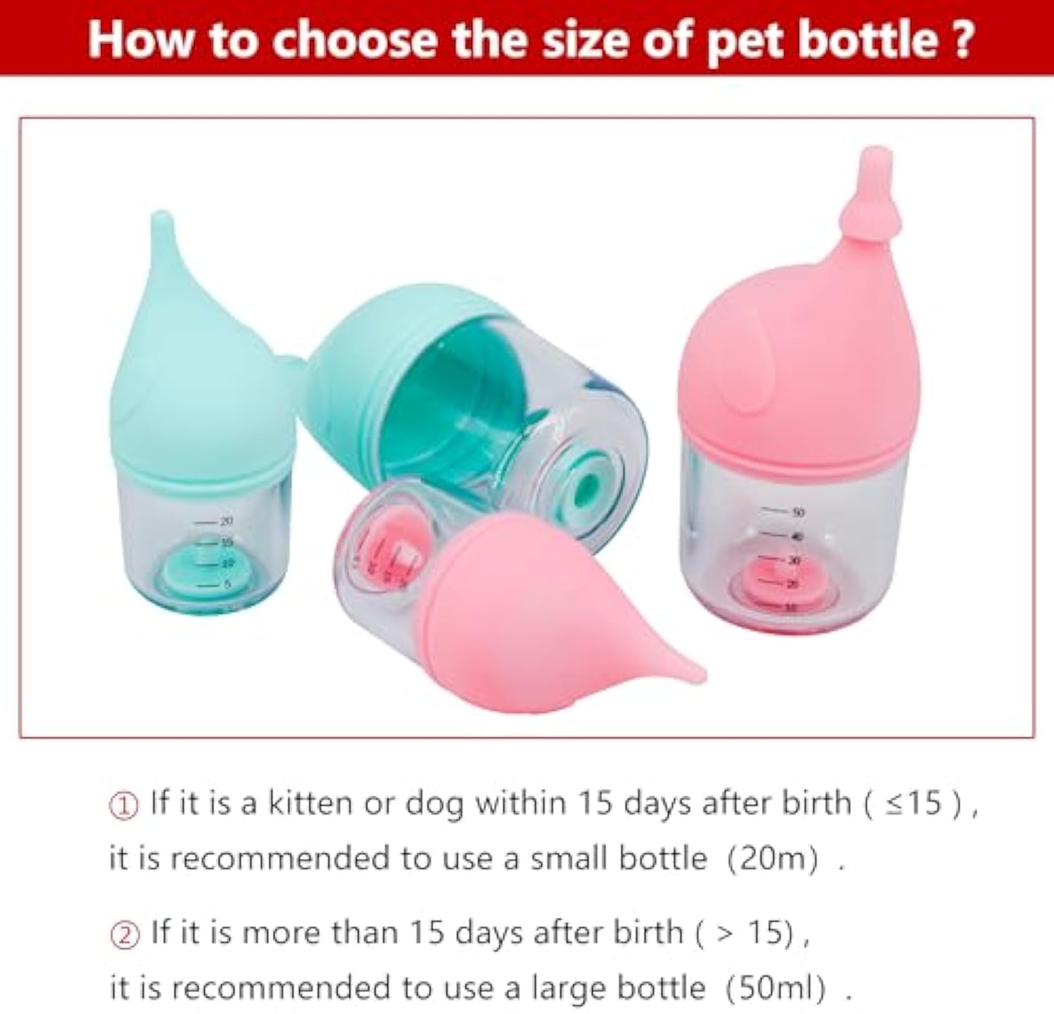 Pet Feeding Nursing Kitten Bottles